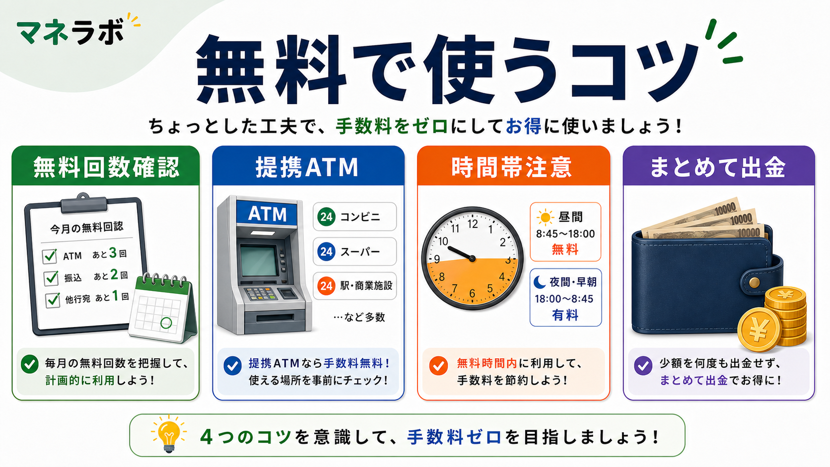 3行の用途別使い分けを示した図解