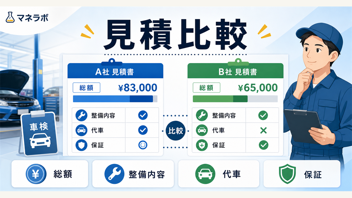 見積もり比較の流れを示す図