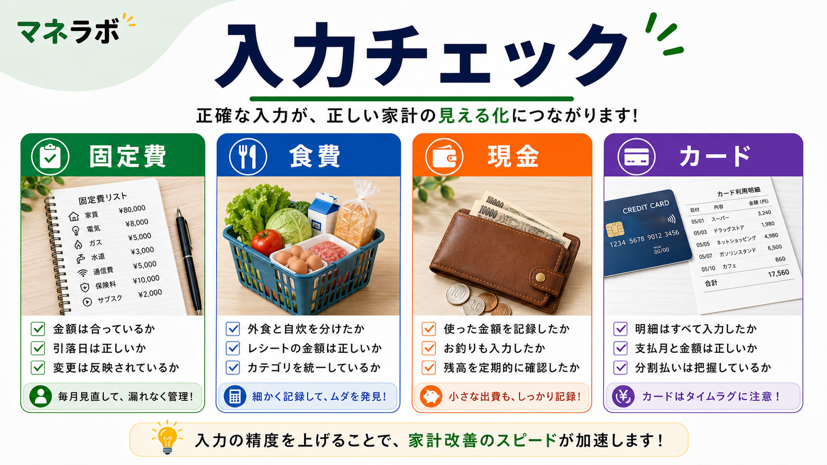 家計簿を続けるための3つの工夫