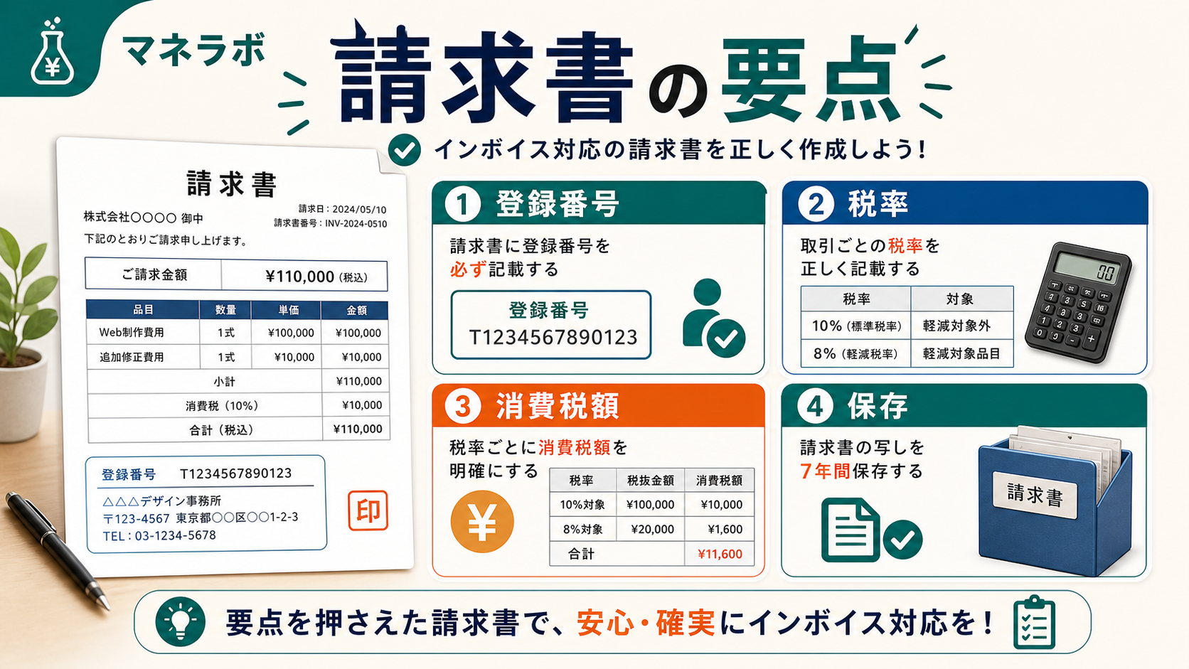 請求書作成の流れ