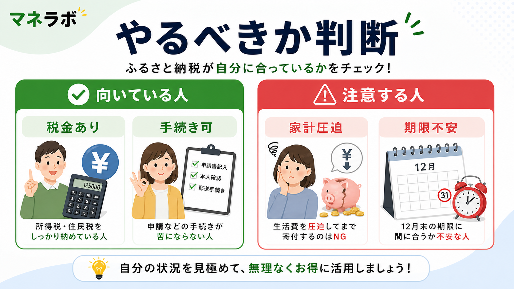 ふるさと納税が向いている人・向いていない人