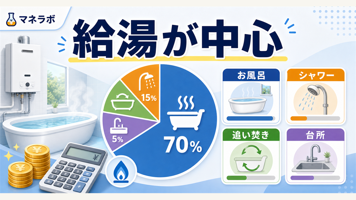 お風呂のガス使用量の内訳