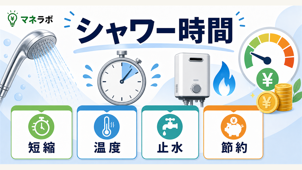 シャワー時間とガス代の関係