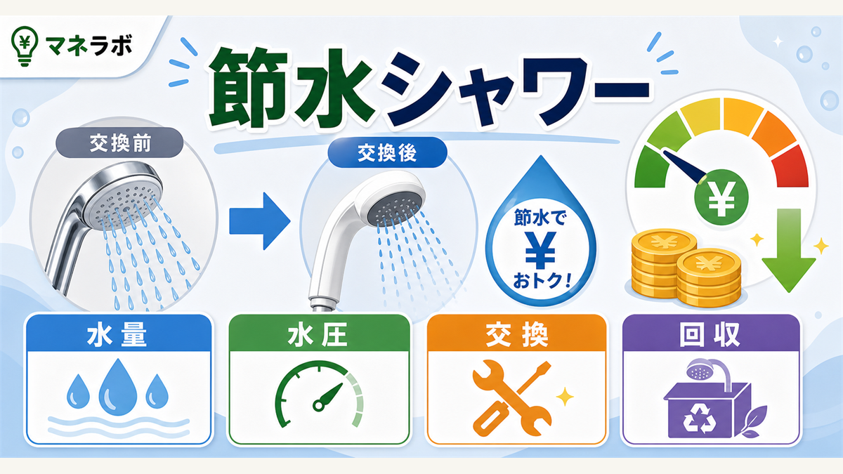 節水シャワーヘッドの効果