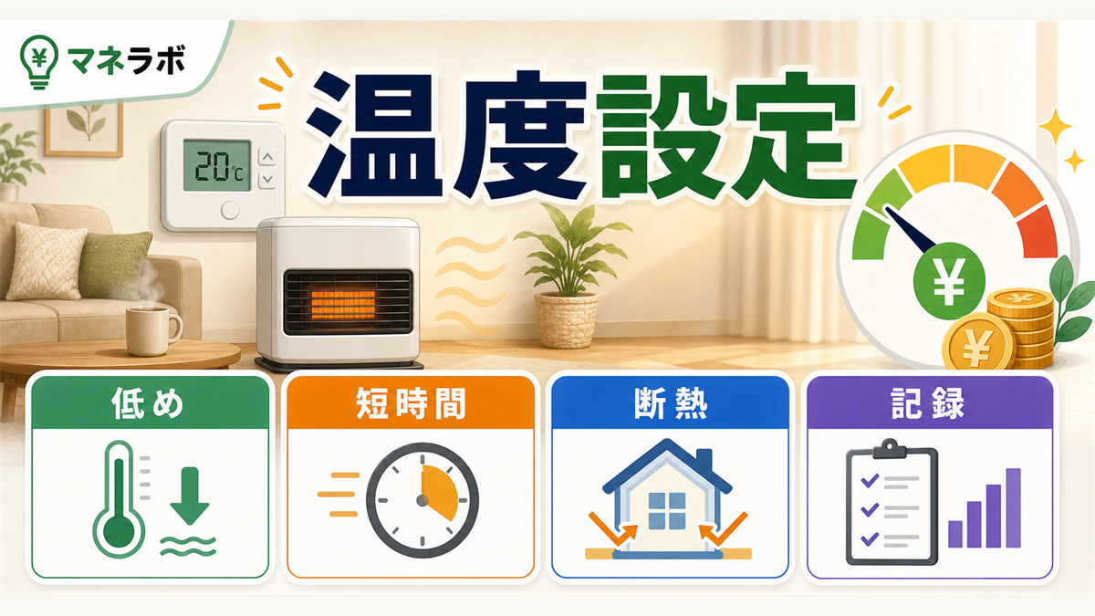 暖房の設定温度調整のイメージ