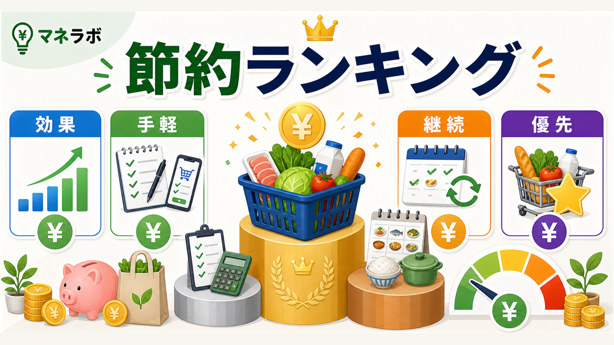 食費節約コツ7選の比較ランキング図解