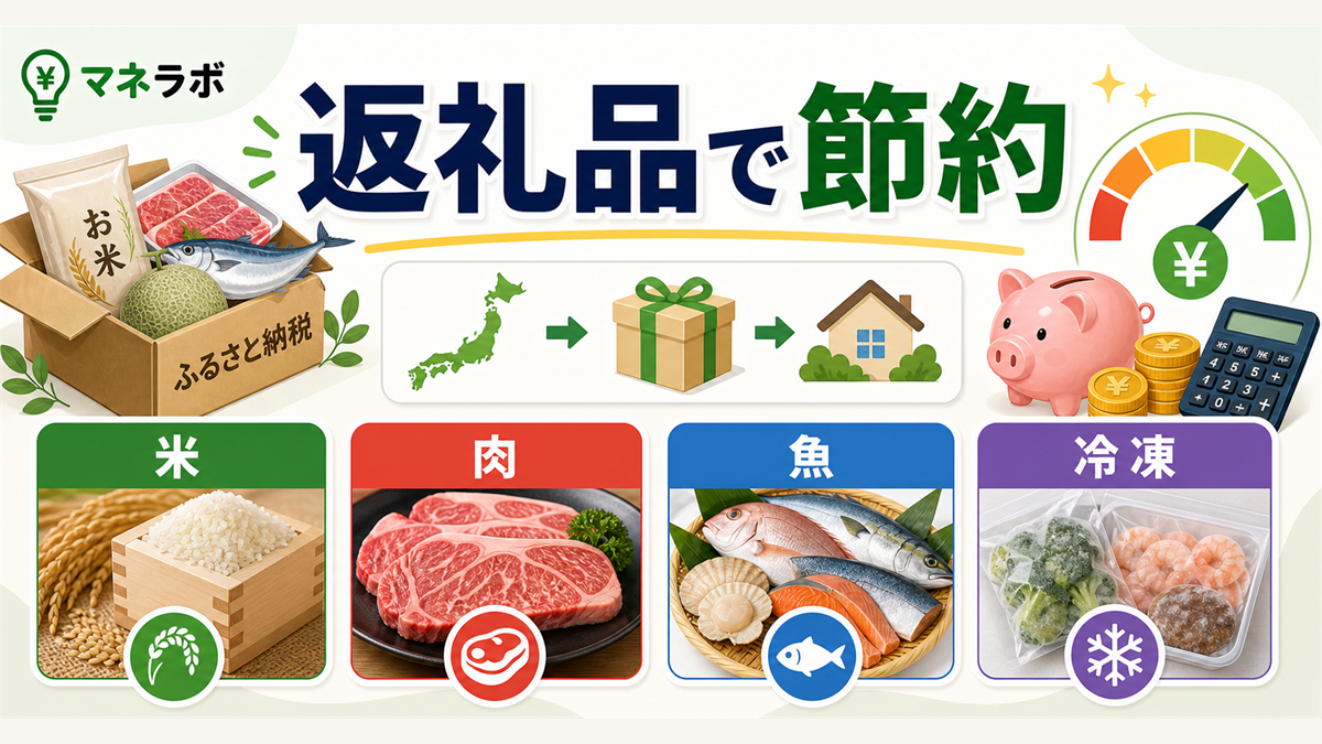 ふるさと納税の食費削減効果の図解
