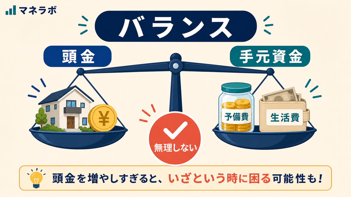 頭金ゼロのメリットとリスクの天秤図