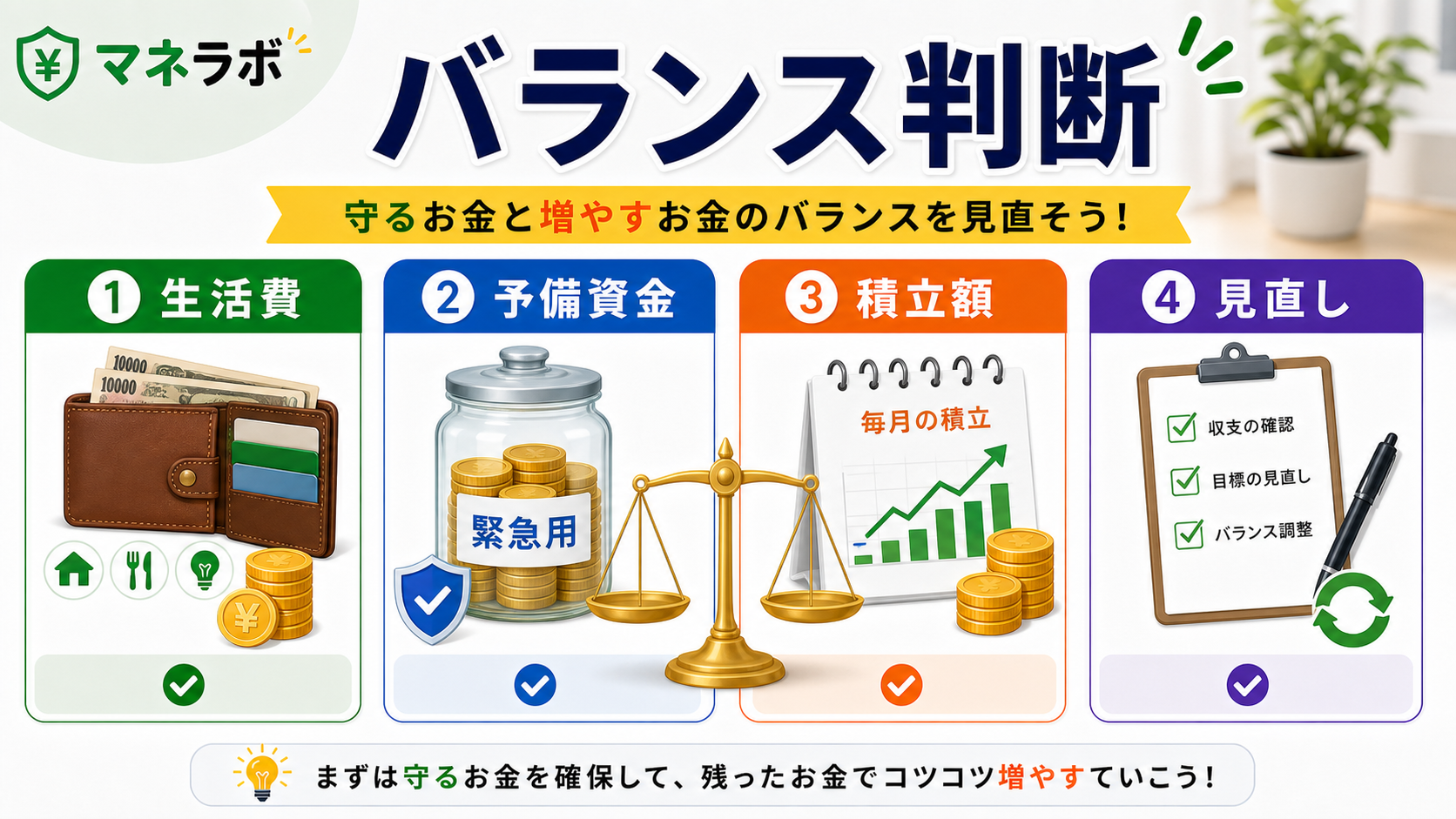 生活防衛資金を効率よく貯める3つの方法