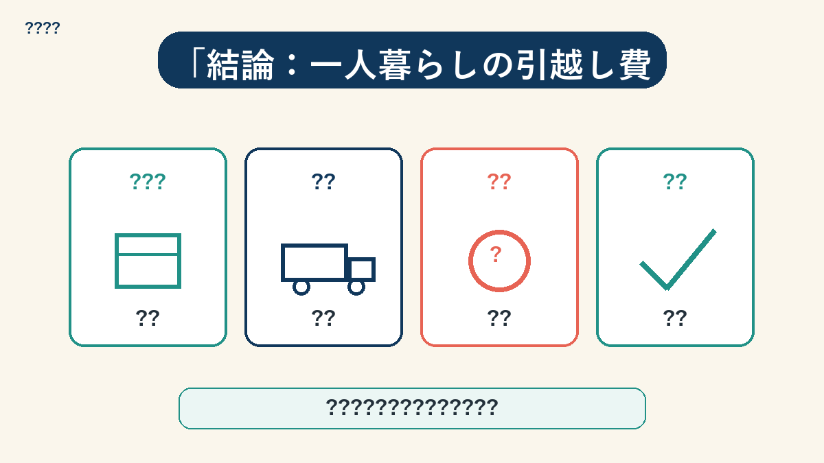 一人暮らしの引越し費用3つの柱：賃貸初期費用・引越し業者代・家具家電