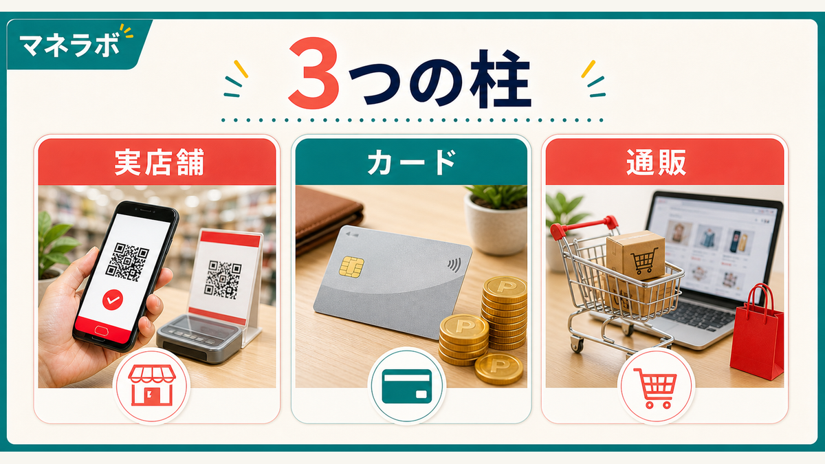 PayPay経済圏の3つの柱(PayPayカード・PayPay・Yahoo!ショッピング)