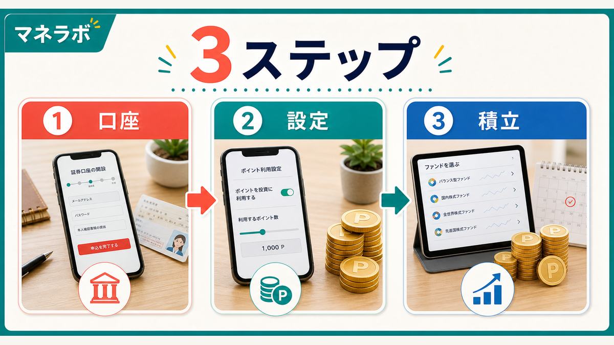 ポイント投資の始め方3ステップ