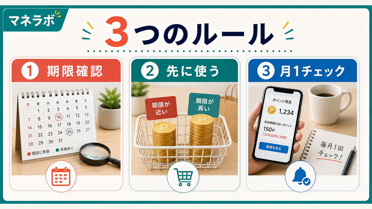 ポイント失効を防ぐ3つの管理ルール