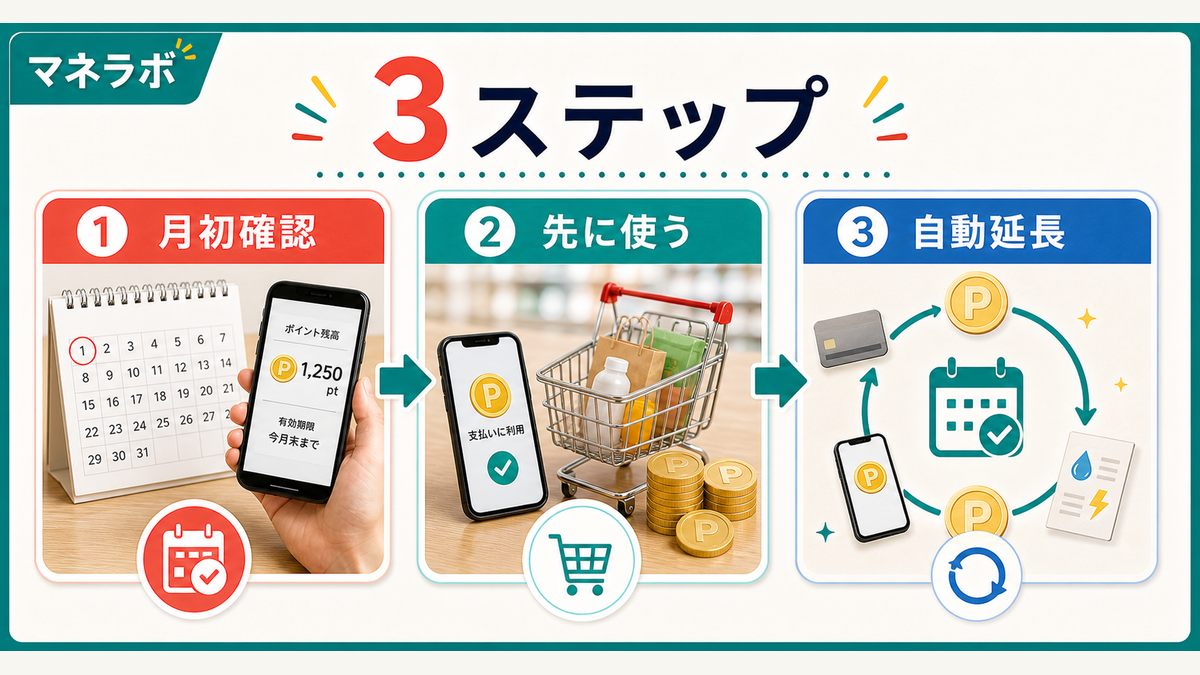 ポイント失効防止の3ステップ管理法