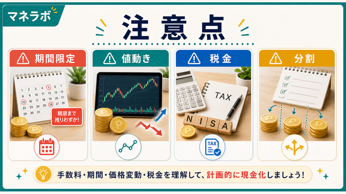 現金化の注意点チェックリスト