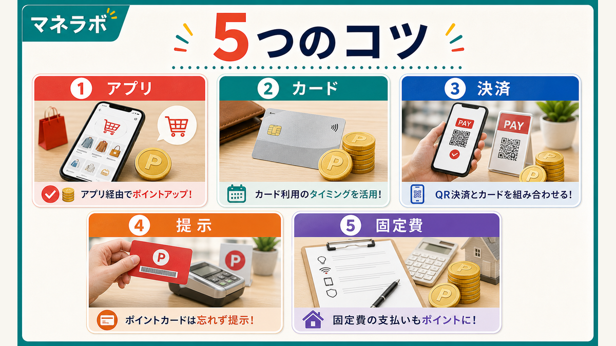日常でポイントを貯める5つのコツ
