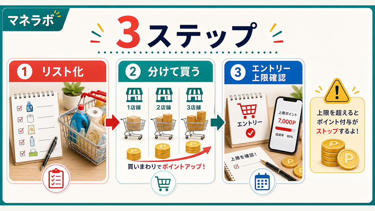 お買い物マラソンの攻略3ステップ