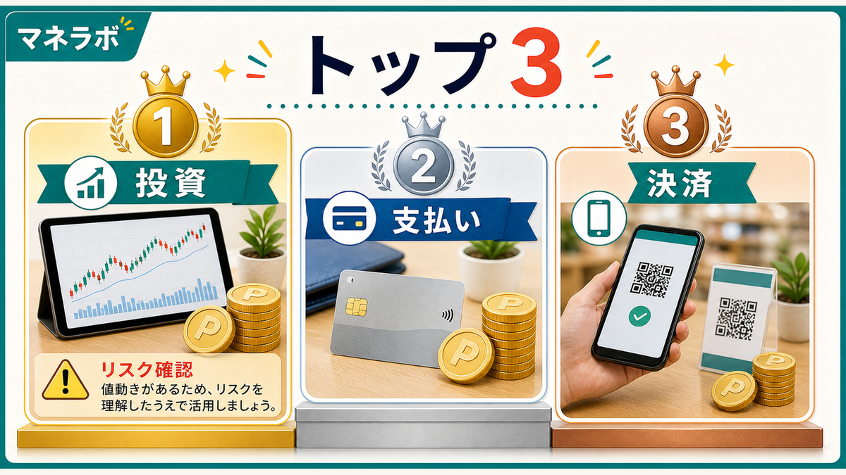 おすすめ使い道のトップ3