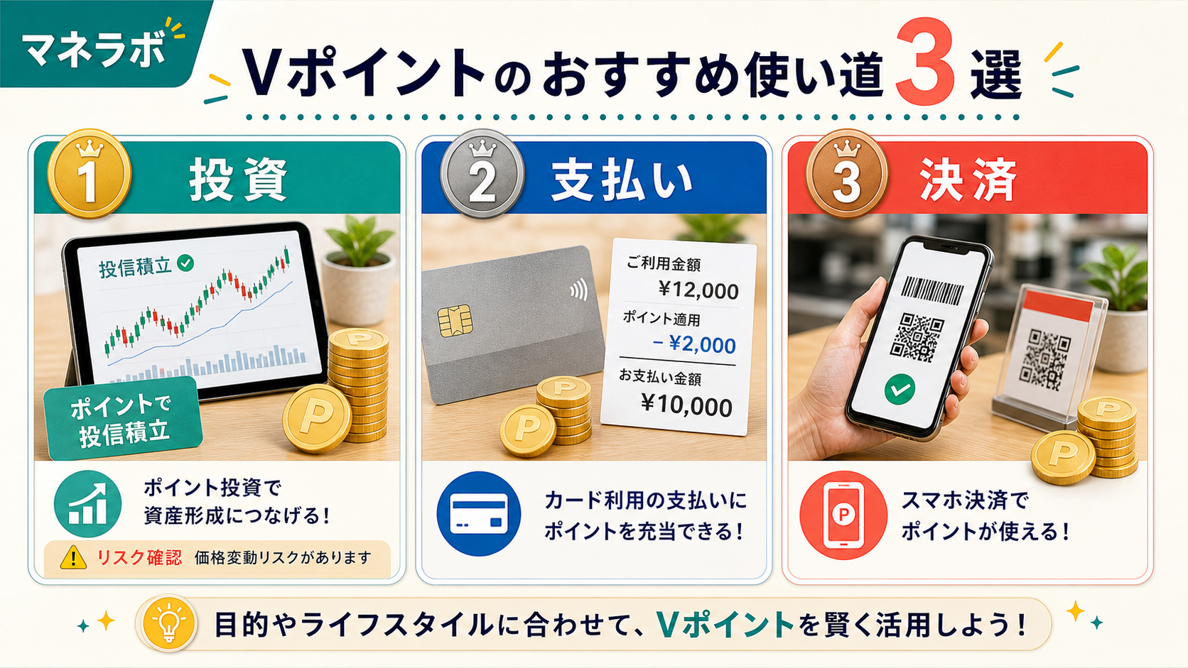 Vポイントのおすすめ使い道3選