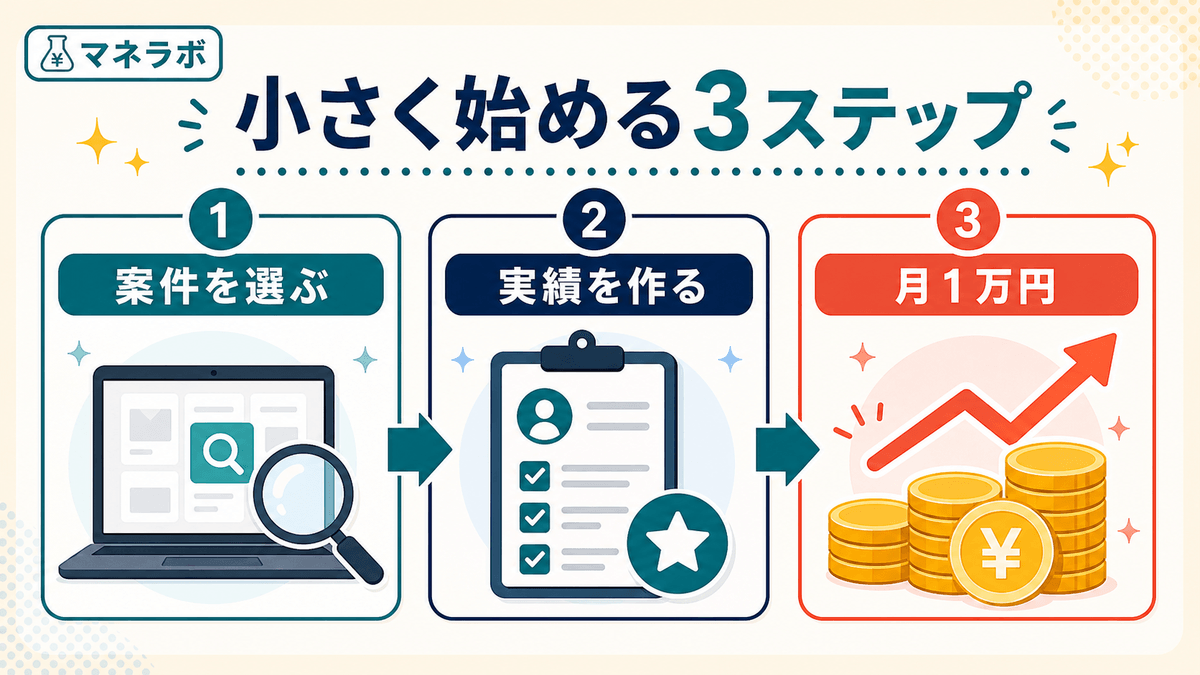 小さく始めて実績を作る3ステップ