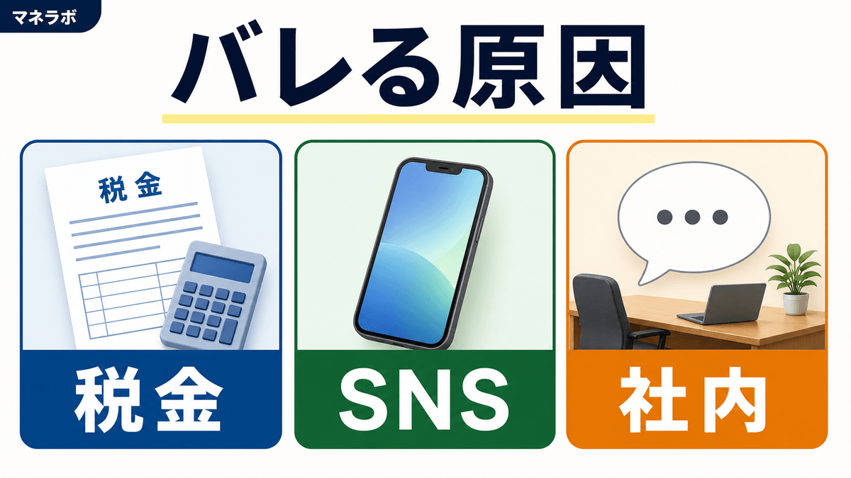副業がバレる3つの原因と対策