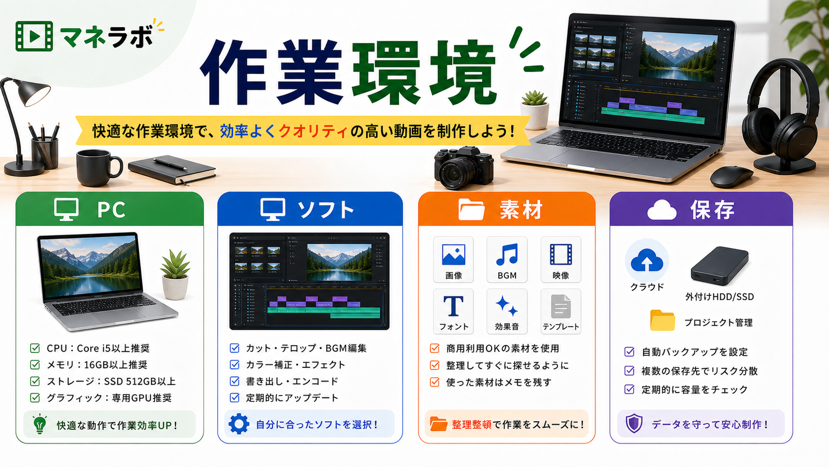 動画編集の副業で稼げる金額の目安一覧