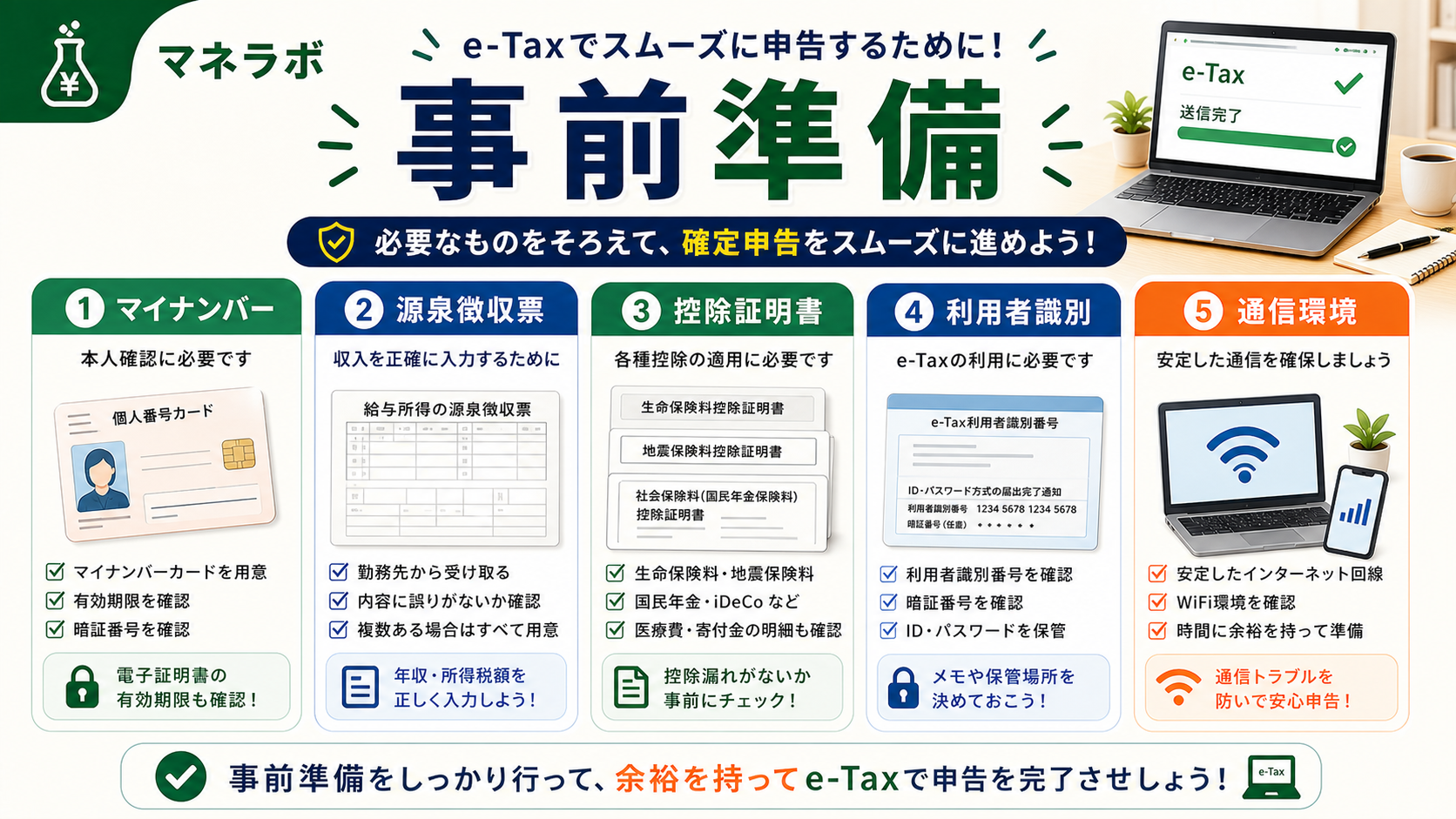 e-Tax申告に必要なもの一覧