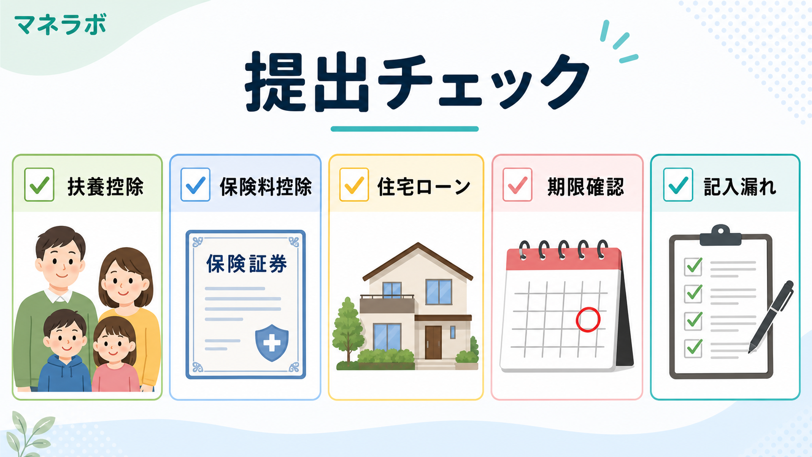 保険料控除申告書の記入チェックリスト