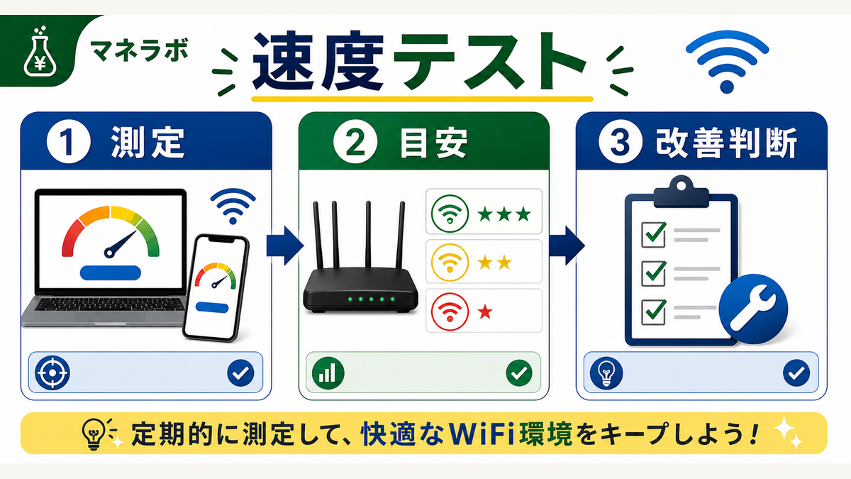 速度テストの測定方法と目安(Fast.comで測定し10Mbps以下なら要改善)