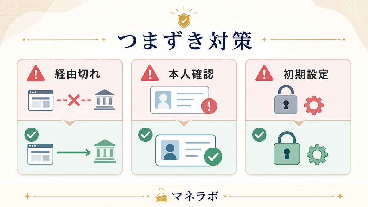 つまずき対策